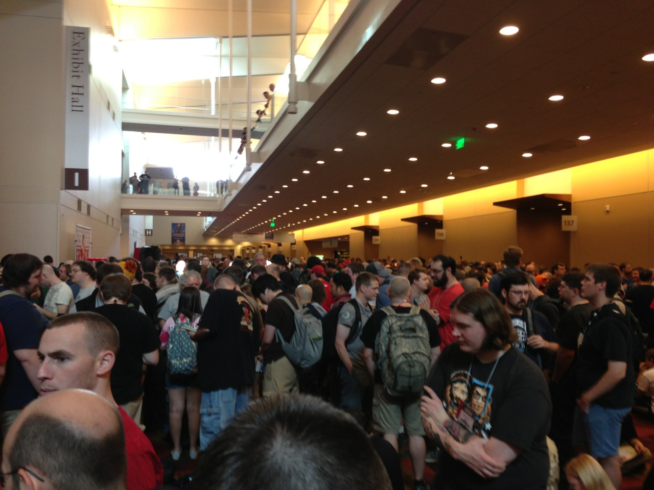 Sea of people just before the Exhibit Hall opened!